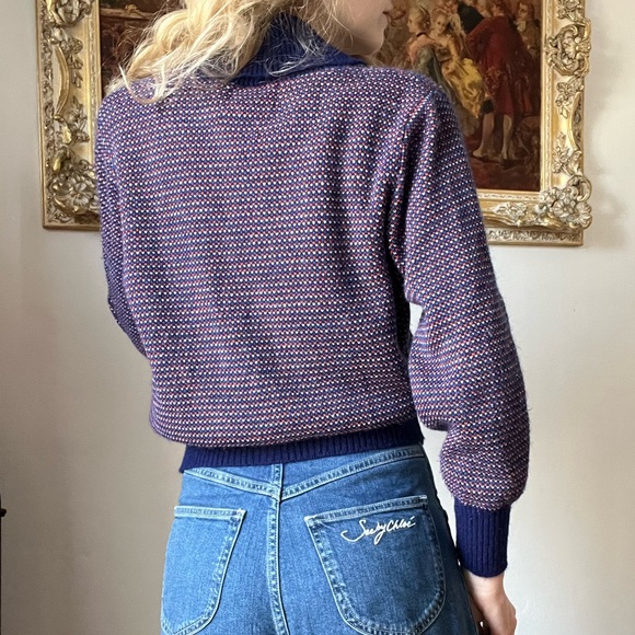 1970’s striped zip up jacket sweater by Charlie’s Girls - Picture 2 of 5